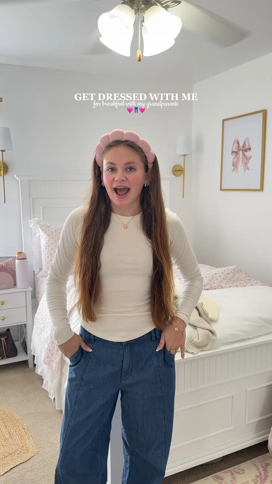 i already know oma is going to loveee this outfit and my jeans🤭👖🩷@americaneagle #aejeans #aepartner