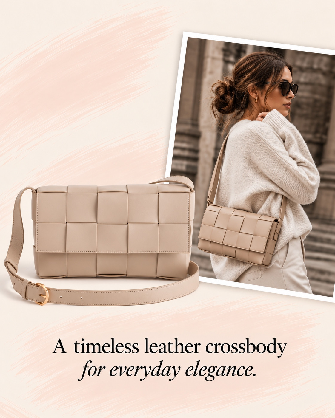 A timeless, leather cross body for everyday elegance