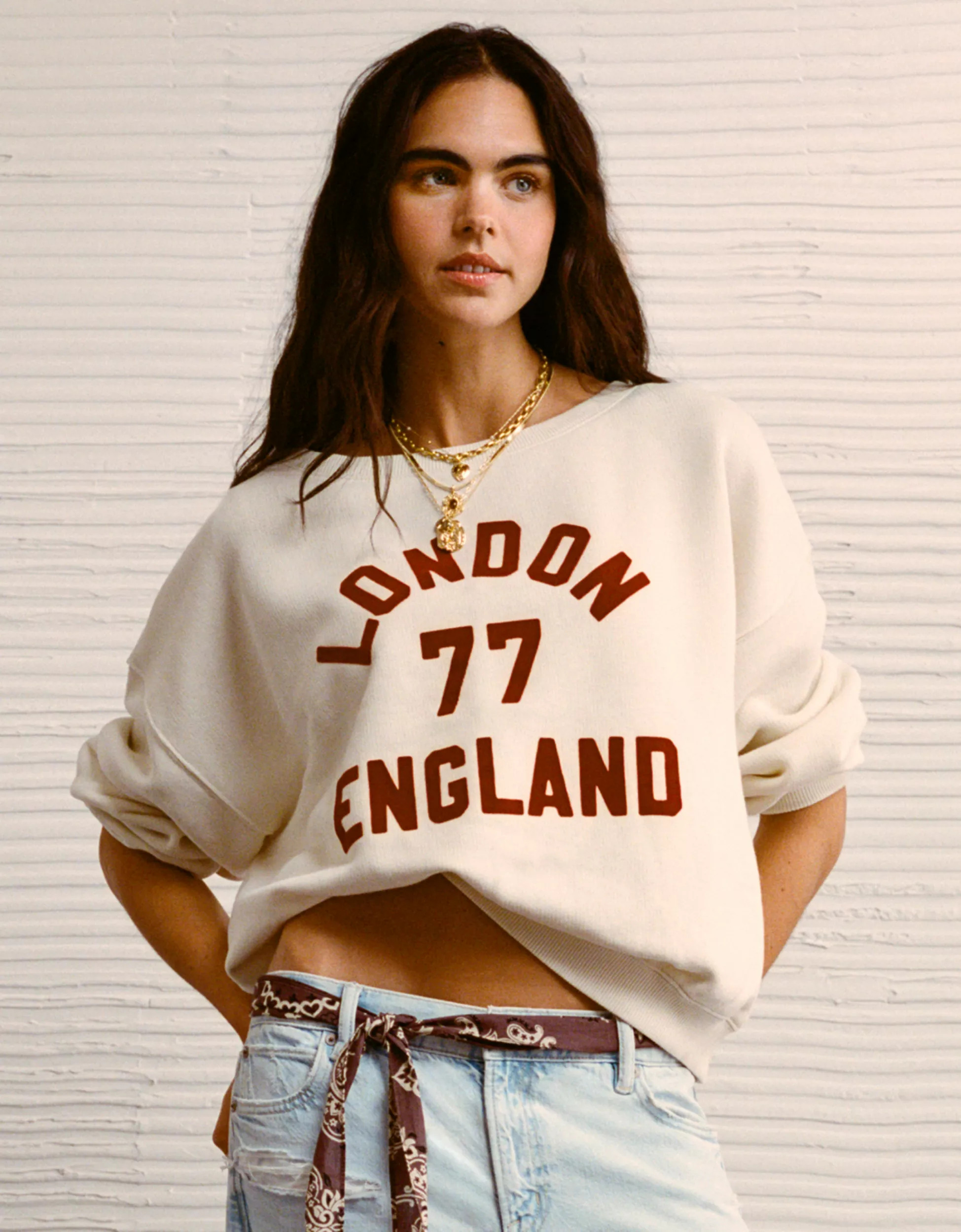 AE Off The Shoulder Destination Graphic Sweatshirt | American Eagle Outfitters (US & CA)