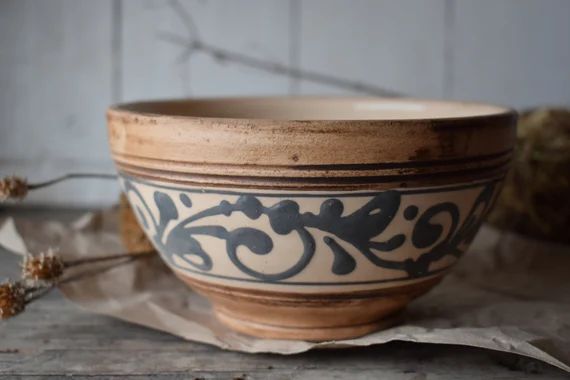 Handmade Pottery Bowl Large Ceramic Soup Bowl Handmade - Etsy | Etsy (US)