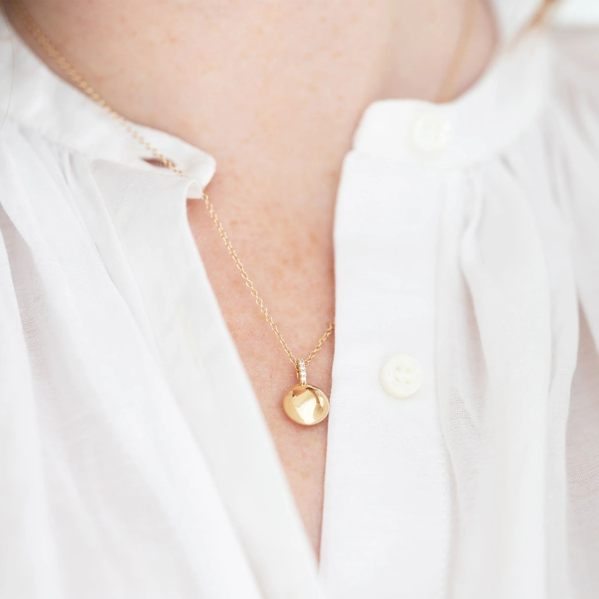 The Grand Diamond Puff Pendant | Yearly Co.