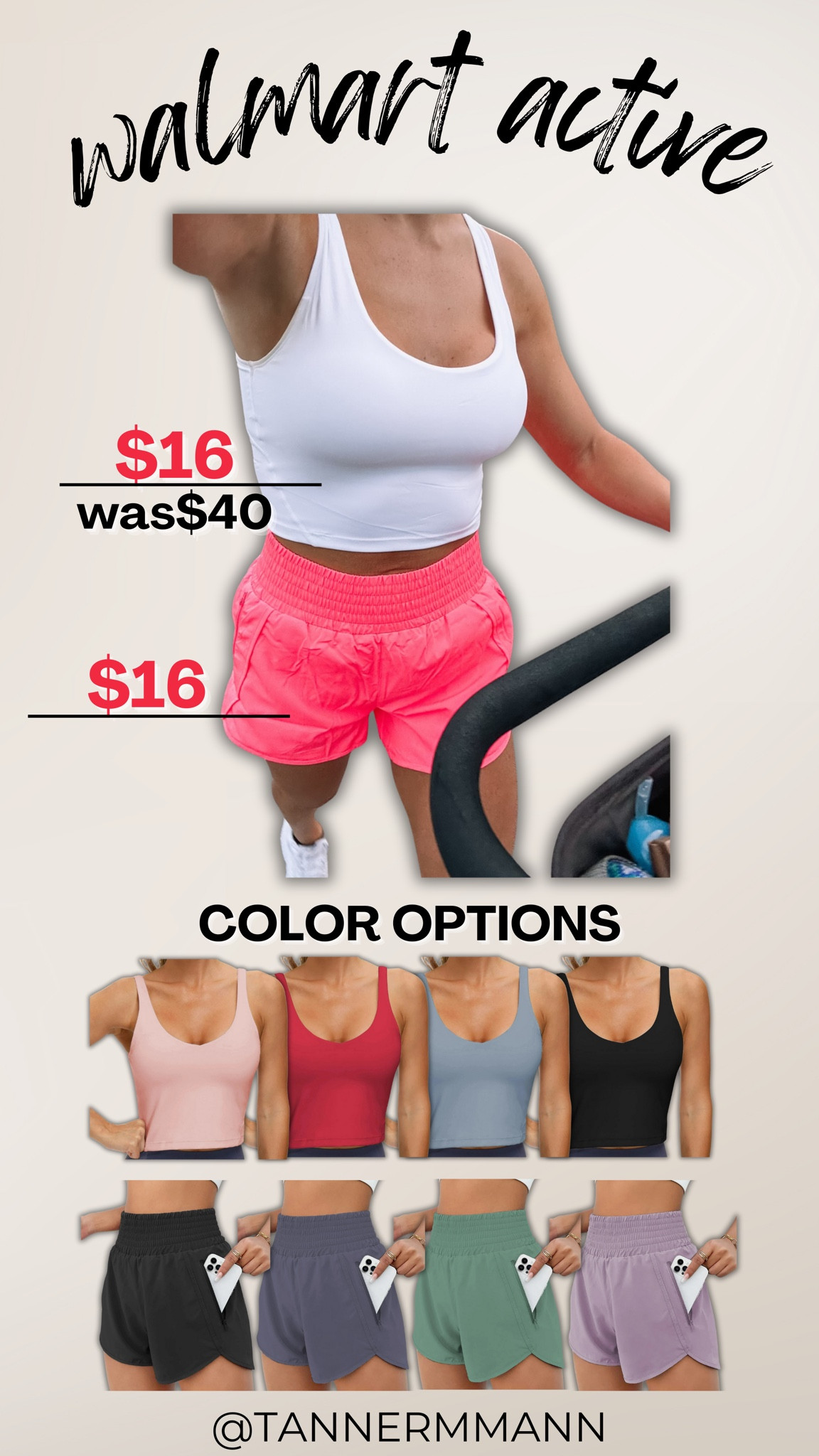 This Walmart active outfit is SO GOOD! Feels sooo expensive but both are only $16.99. Wearing a small in both — #walmartfashion 

#LTKfindsunder50 #LTKActive #LTKfitness