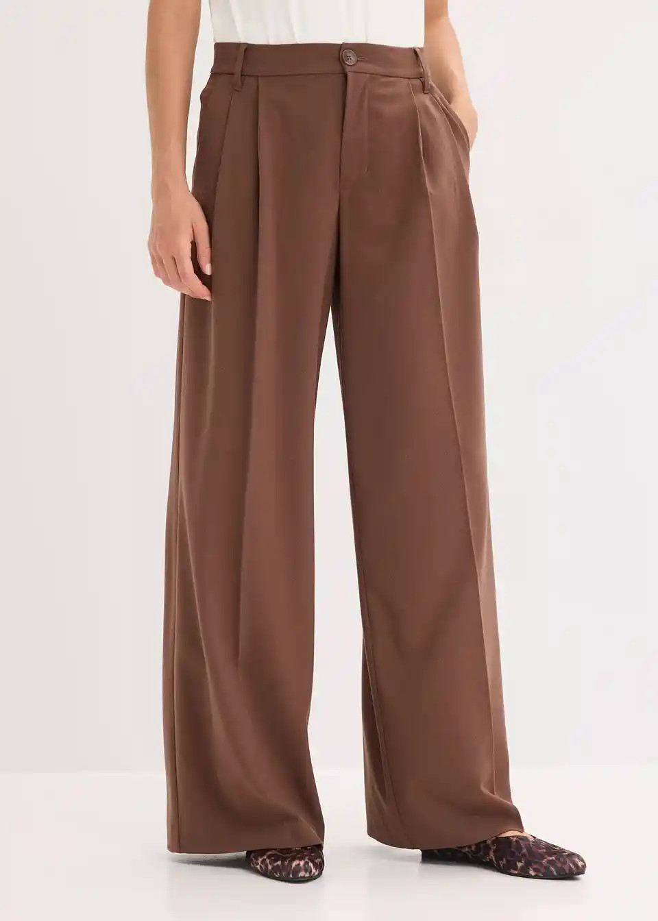 Bundfaltenhose aus fließendem Viskose-Mix | Bonprix DE