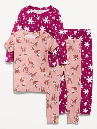 Unisex 4-Piece Printed Snug-Fit Pajama Set for Toddler &amp; Baby | Old Navy (US)