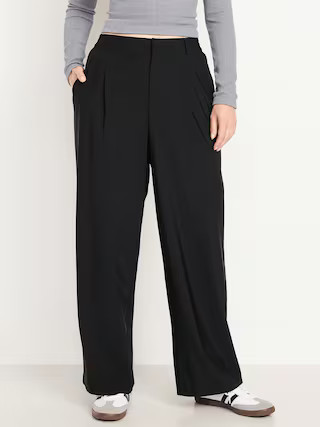 High-Waisted SleekTech Trouser Pants | Old Navy (US)