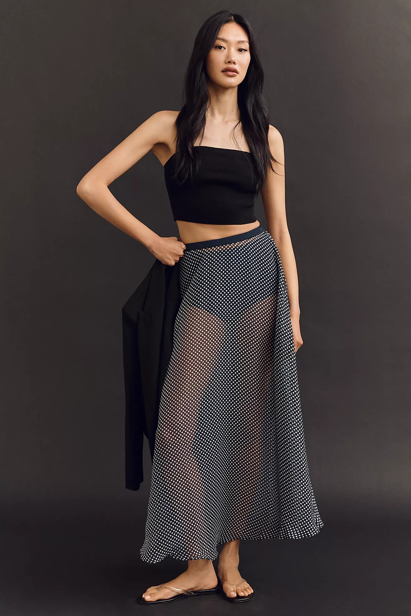 Mare Mare Sheer Dot Maxi Skirt | Anthropologie (US)