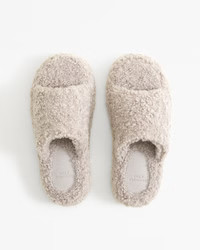 Open-Toe Sherpa Slippers | Abercrombie & Fitch (US)