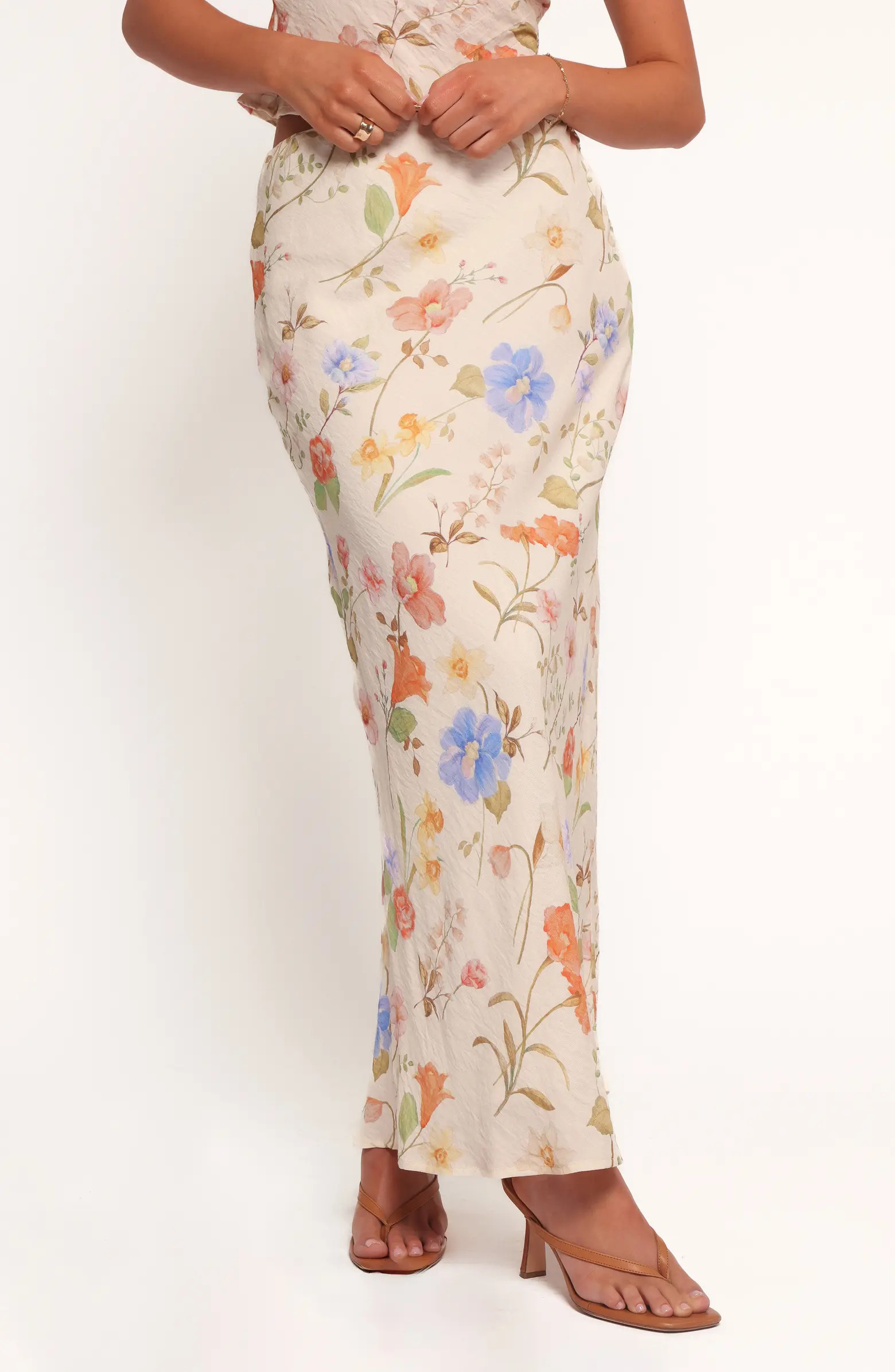 Giarda Floral Print Crinkle Maxi Skirt | Nordstrom