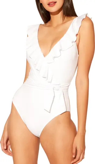 BLEU by Rod Beattie Ruffle Faux Wrap One-Piece Swimsuit | Nordstromrack | Nordstrom Rack