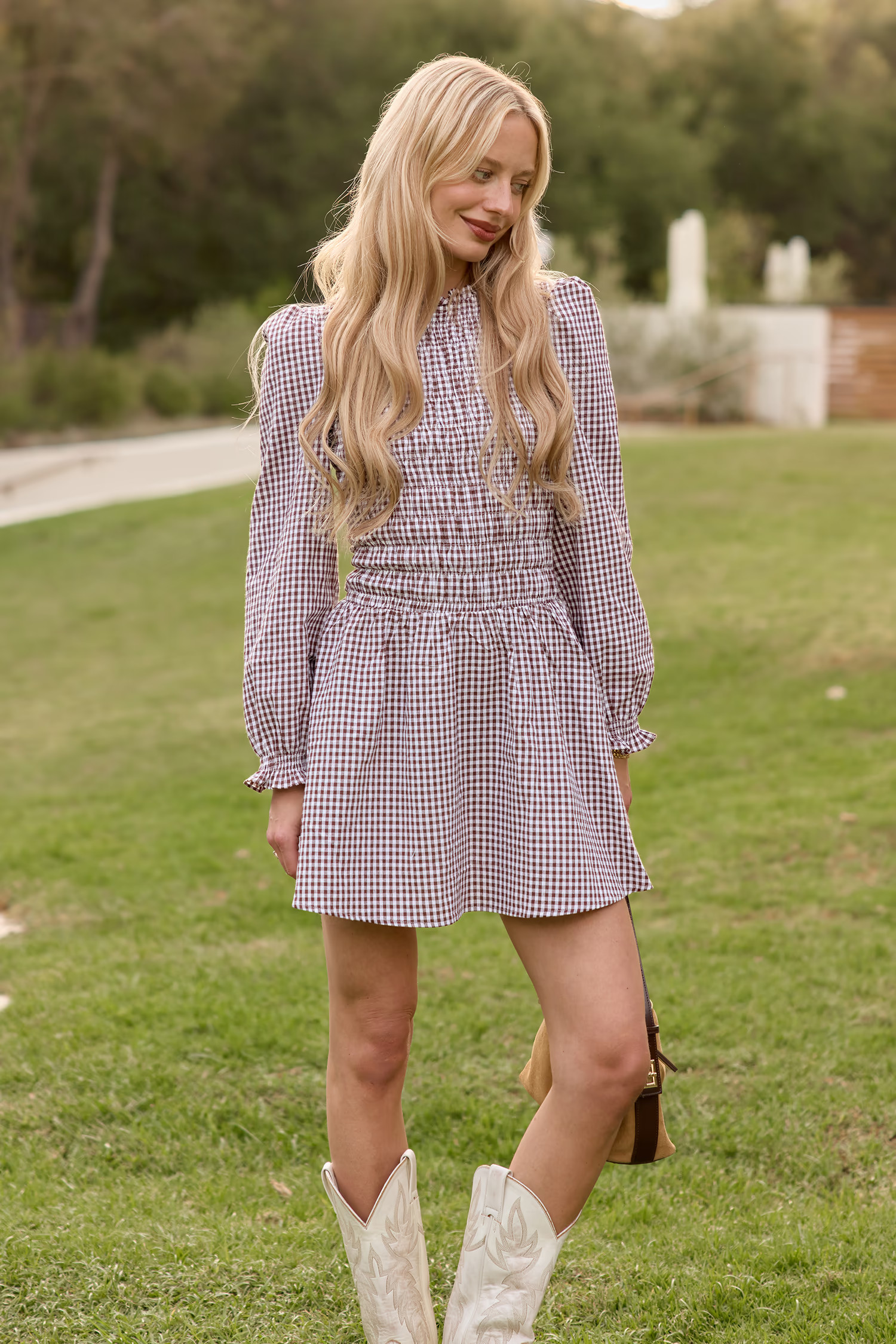 Apple Picking Gingham Mini Dress | Cupshe US