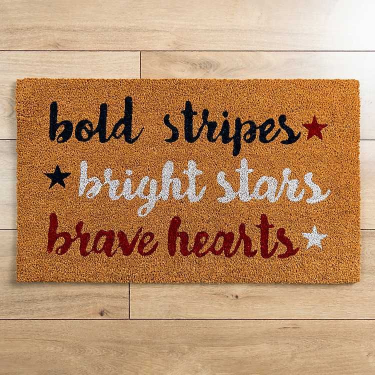 New!Stars, Stripes, and Hearts Doormat | Kirkland's Home