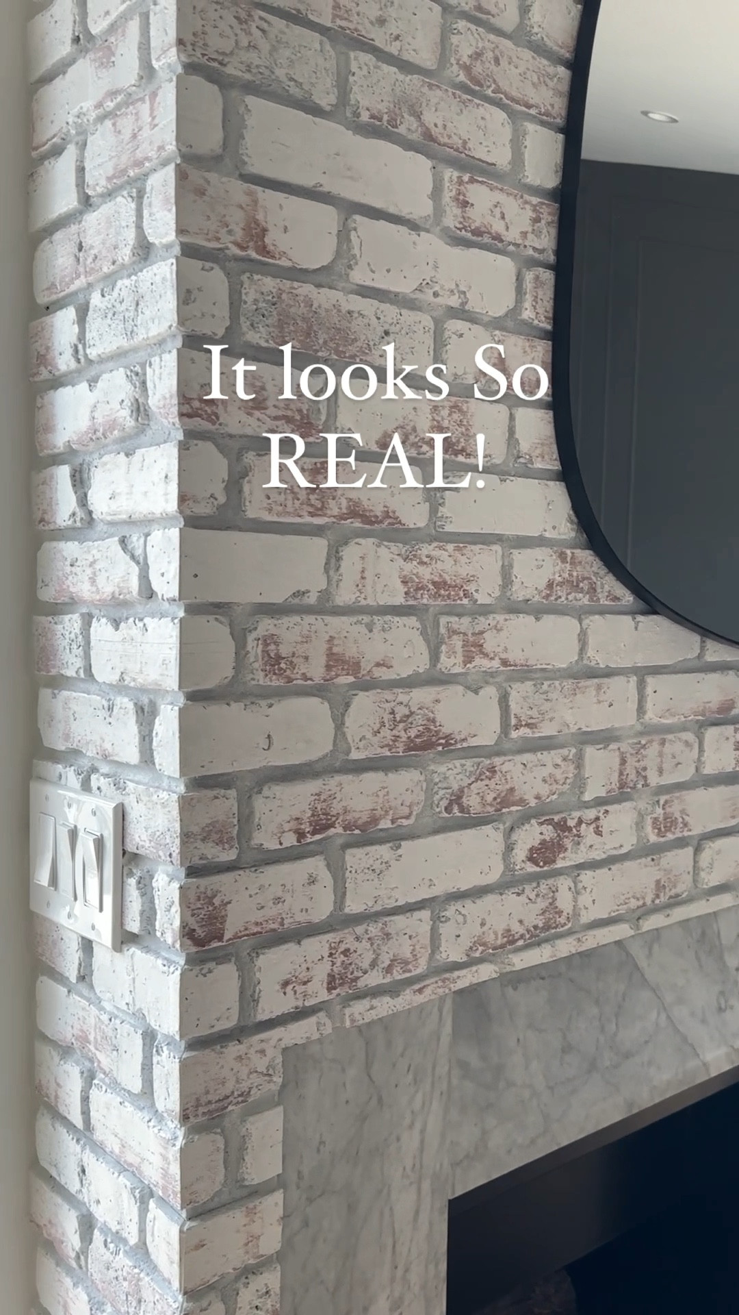 Have a boring WALL? 
Not anymore ! I upgraded this fireplace wall with this amazing white washed brick veneer. You can chose fire rated options depending of the use. It’s super easy to install and it looks and feels super real. Compared with real brick is much much cheaper and lighter ! I am obsessed with the results 😍😍😍

#LTKhome #LTKmens #LTKHoliday