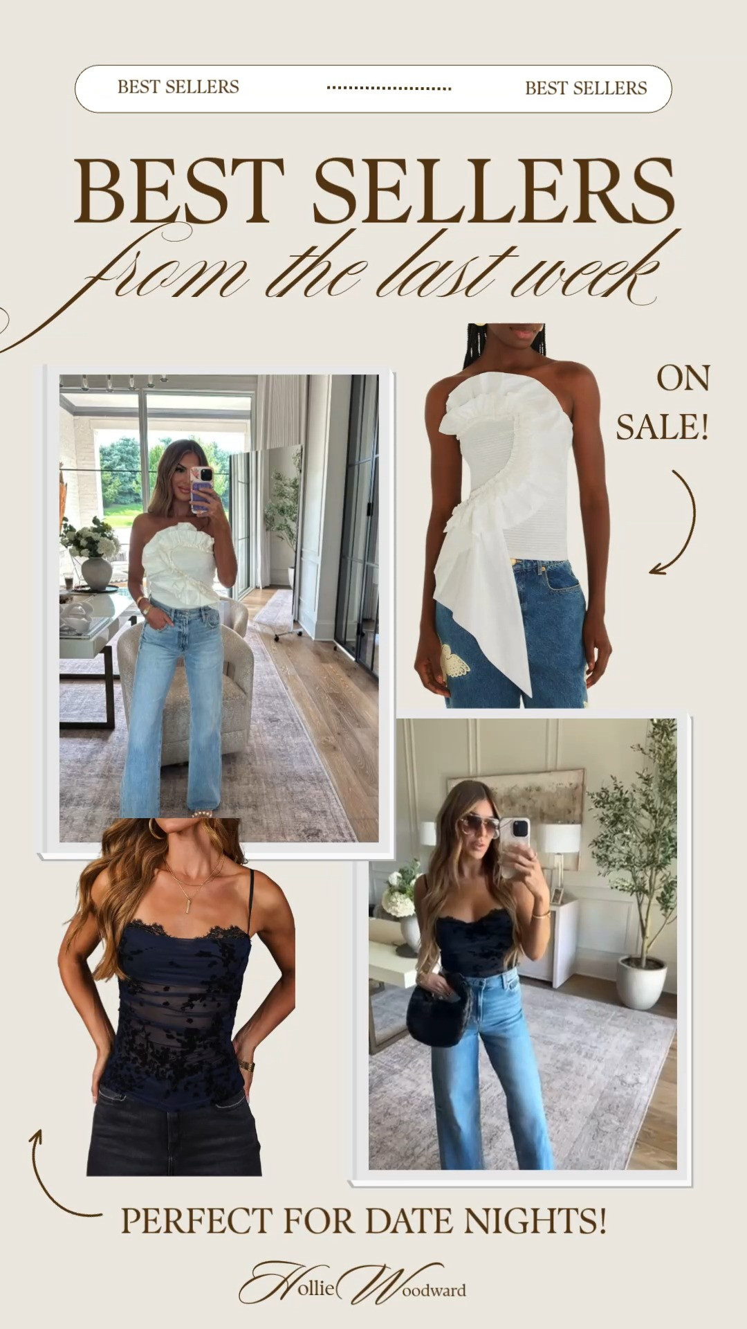 wearing a small in both tops and a size 27 in denim!

use code hollie35 for 35% off the bottom lace top from vici! 

 