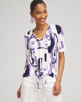 Abstract Tie-Front Top | Chico's