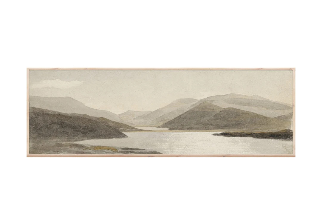 Long Landscape Painting Panoramic Art Print Instant - Etsy | Etsy (US)