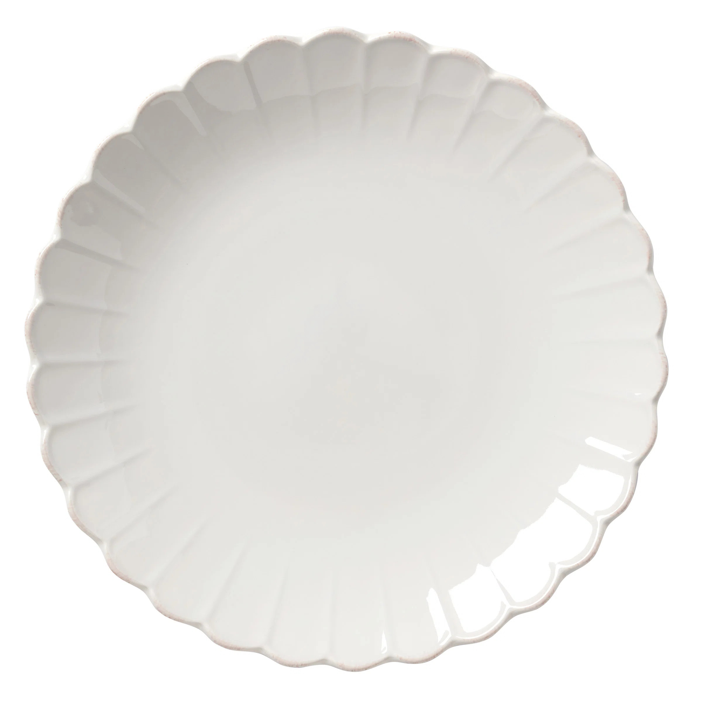 French Perle Scallop White Scallop Platter | Wayfair North America