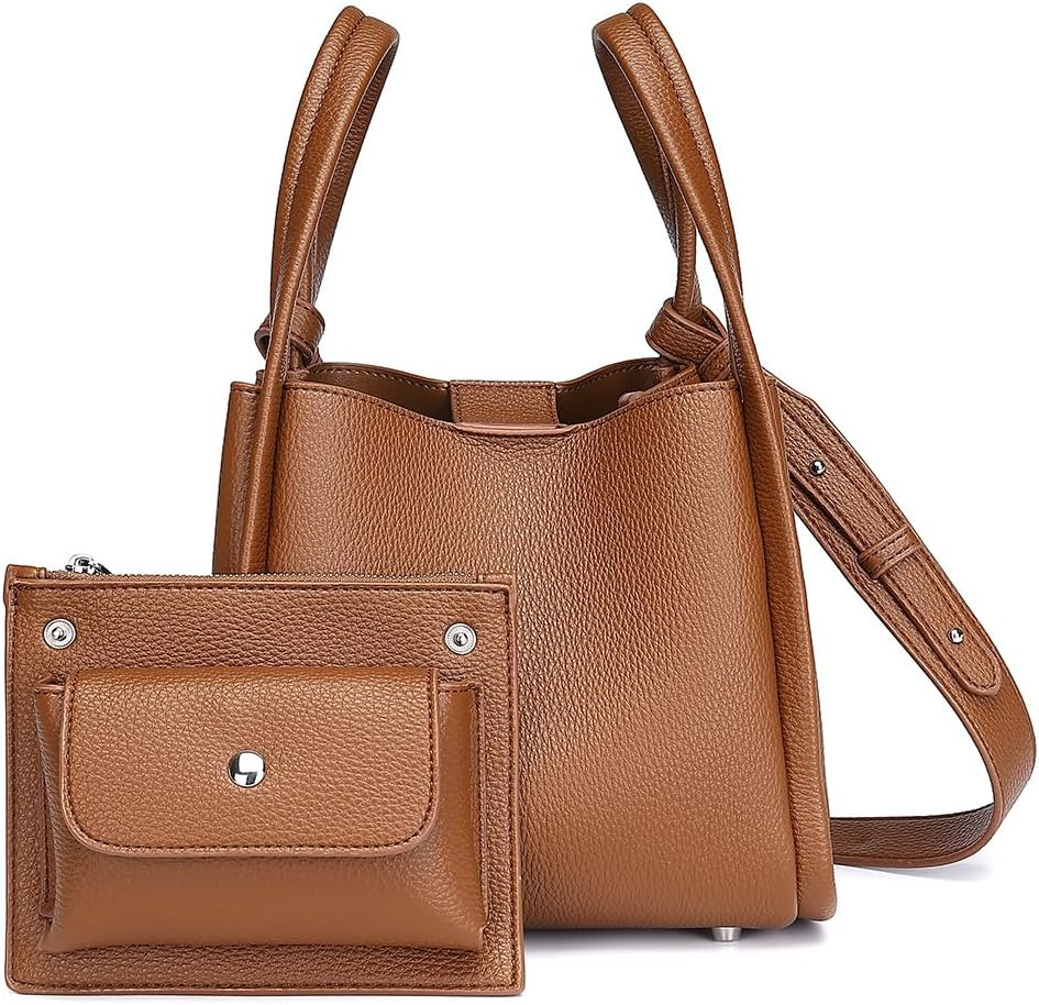 Mini PU Bucket Bag Crossbody Purse Magnetic Closure | Amazon (US)