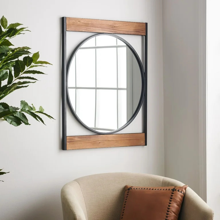 MoDRN Industrial Metal Wall Mirror | Walmart (US)