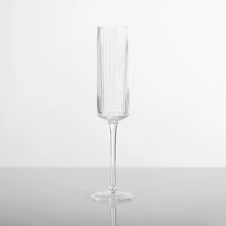 New! Linear Ribbed Champagne Flute | Kirkland's Home