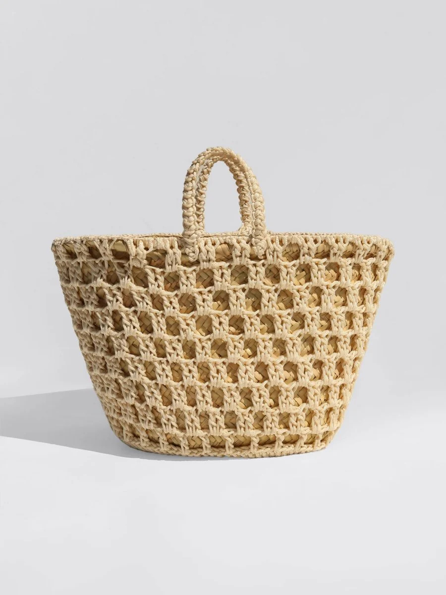 Designer Luxury Ecru Basket Bag | Brochu Walker | Brochu Walker