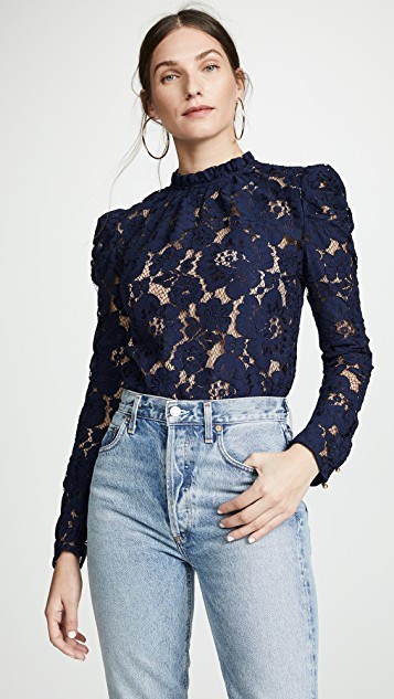 WAYF
                
            

    Emma Puff Sleeve Lace Top | Shopbop