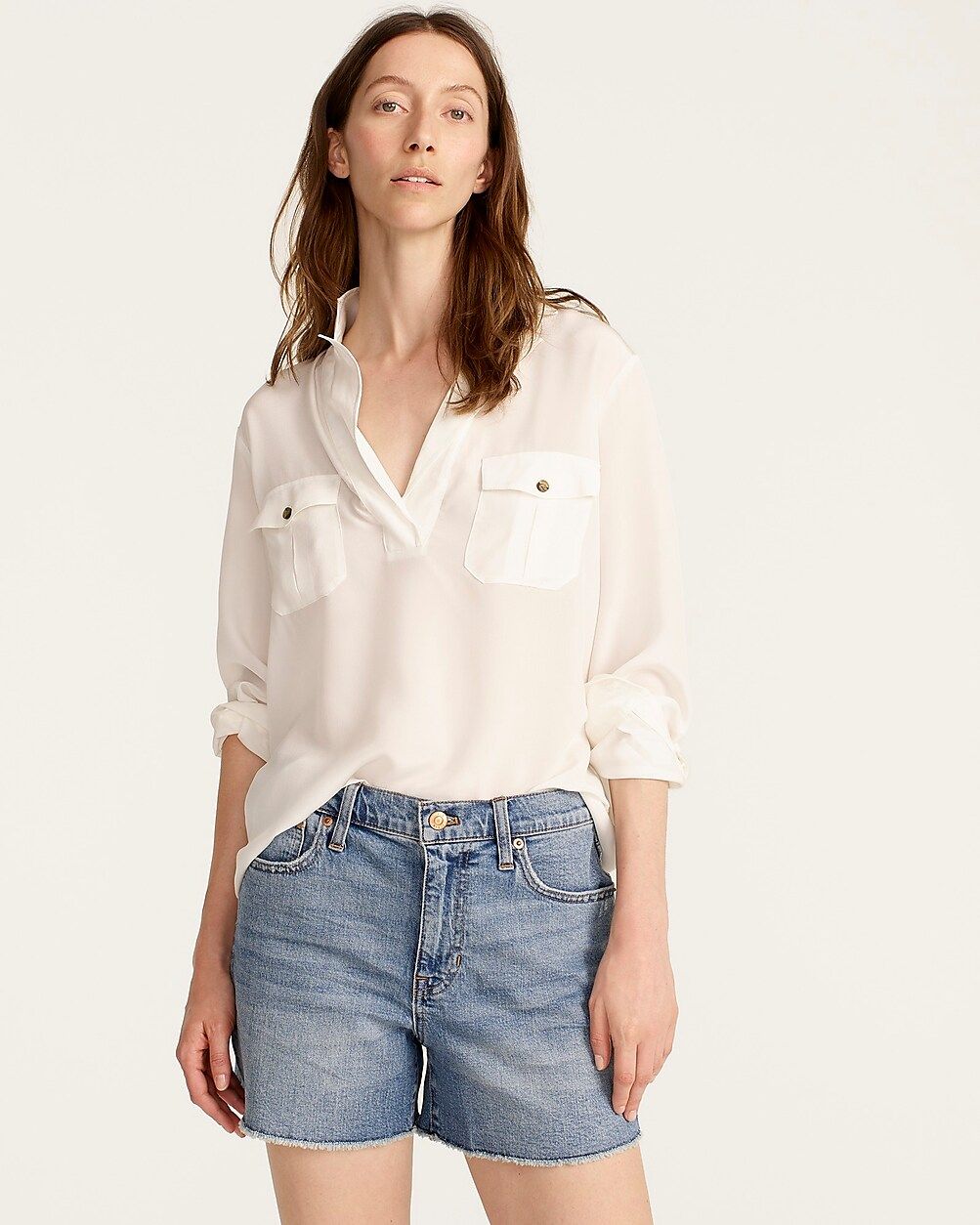 High-rise denim short in Tea Time wash | J. Crew US