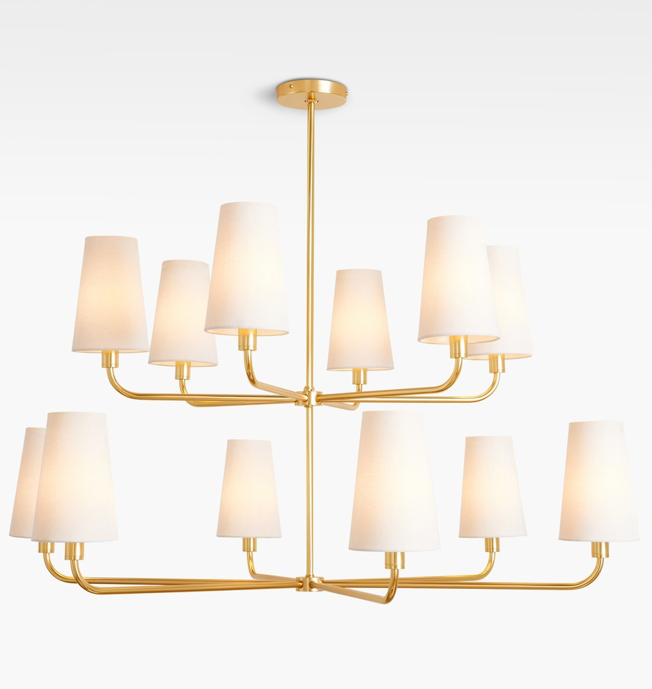 Ansel 12-Light 2-Tier Chandelier
 | Rejuvenation | Rejuvenation
