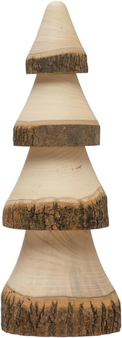 Creative Co-Op Hand-Carved Wood Tree, Natural | Amazon (US)