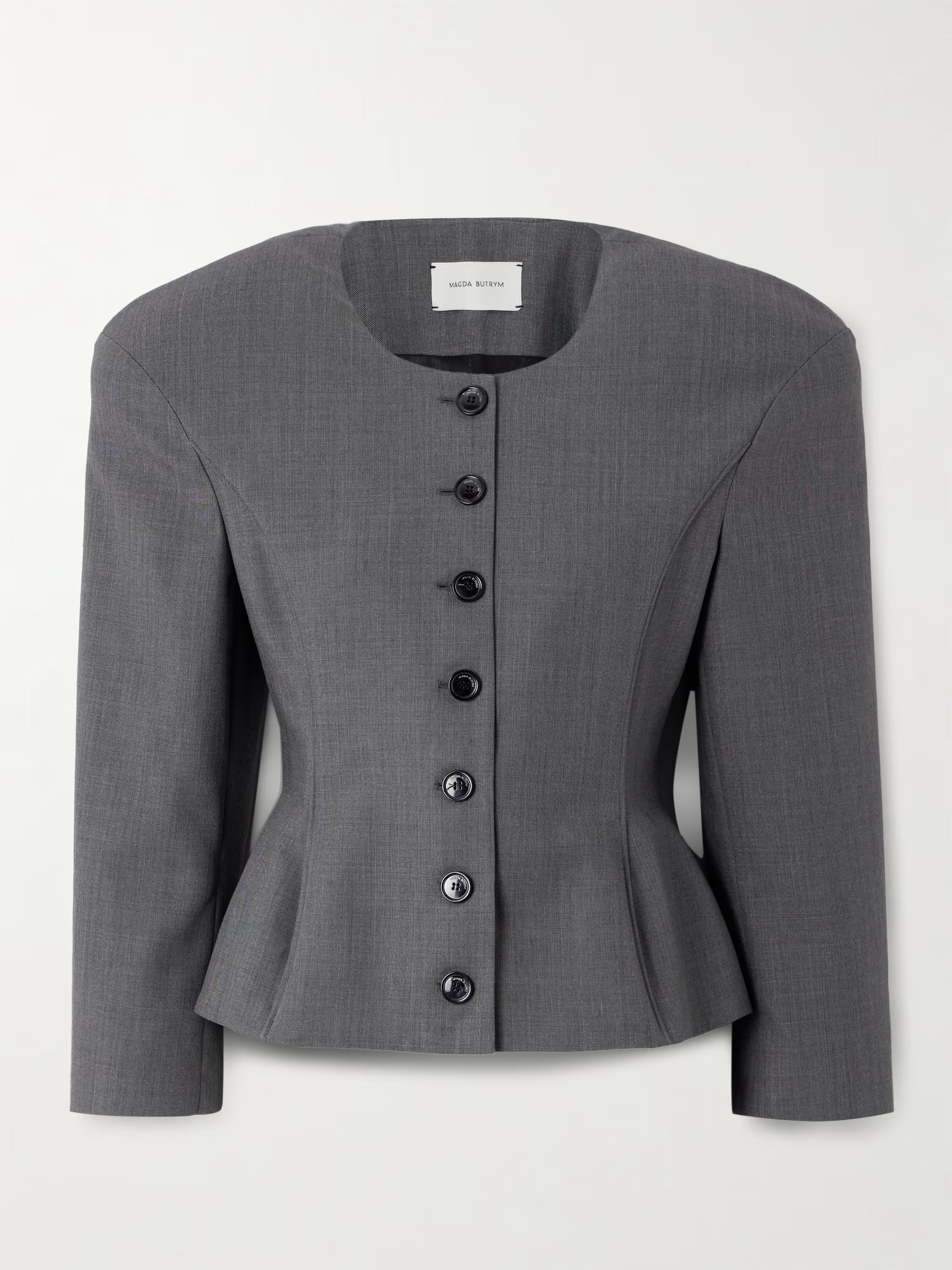 Wool and silk-blend peplum blazer | NET-A-PORTER (US)
