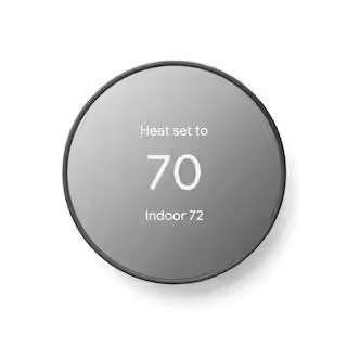 Nest Thermostat - Smart Programmable Wi-Fi Thermostat - Charcoal | The Home Depot