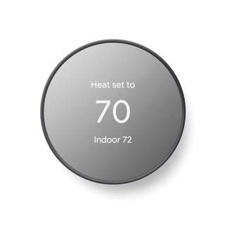 Google Nest Thermostat - Smart Programmable Wi-Fi Thermostat - Charcoal-GA02081-US - The Home Dep... | The Home Depot