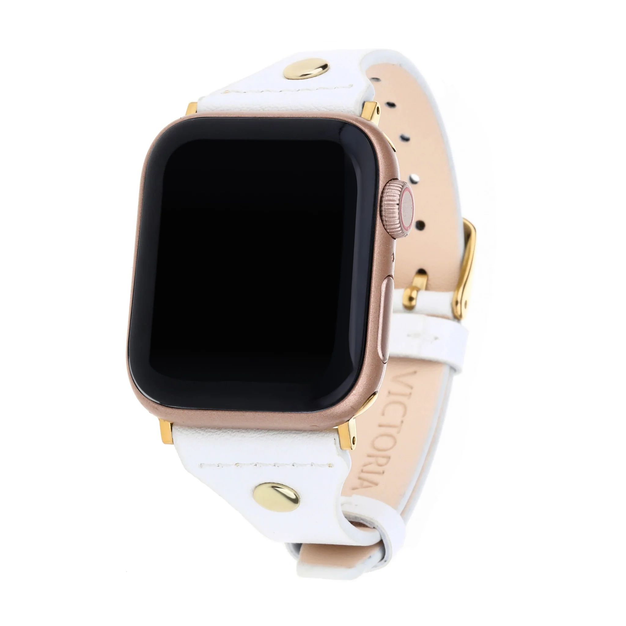White on Gold Apple Watch Strap | Victoria Emerson
