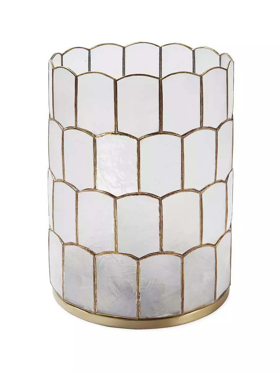 Scalloped Capiz Hurricane - Pillar | Serena and Lily