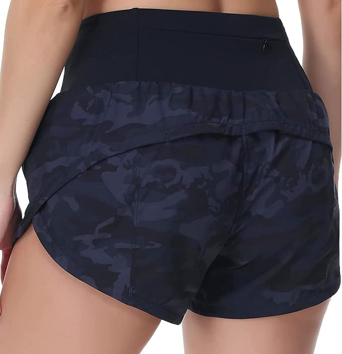 Rrosseyz Running Shorts for Women with Liner High Waisted Womens Athletic Shorts with Zip Pocket for | Amazon (US)