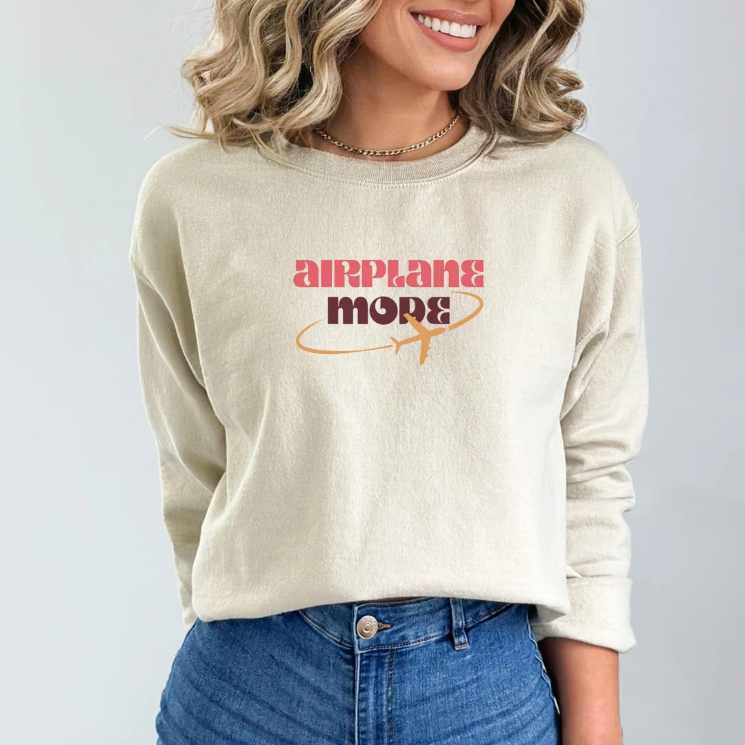 Airplane Mode Sweatshirt Travel Day Plane Travel Flight - Etsy | Etsy (US)