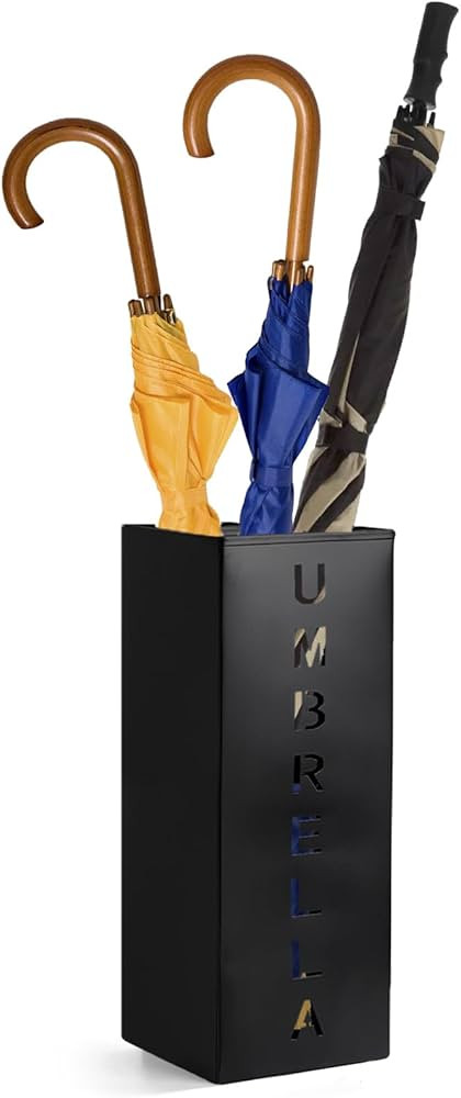 Metal Umbrella Stand, Freestanding Square Mesh Umbrella Holder for Home, Entryway, Office, Hotel ... | Amazon (US)