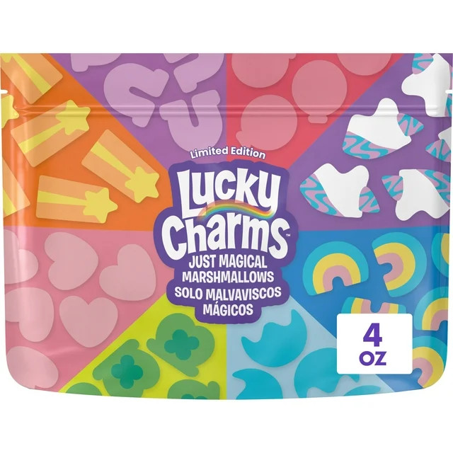 Lucky Charms Marshmallows Only, 2025 Limited Edition with Jumbo Rainbows, 4 oz | Walmart (US)