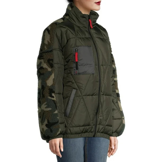 EV1 from Ellen DeGeneres Women’s Camo Teddy and Nylon Jacket | Walmart (US)