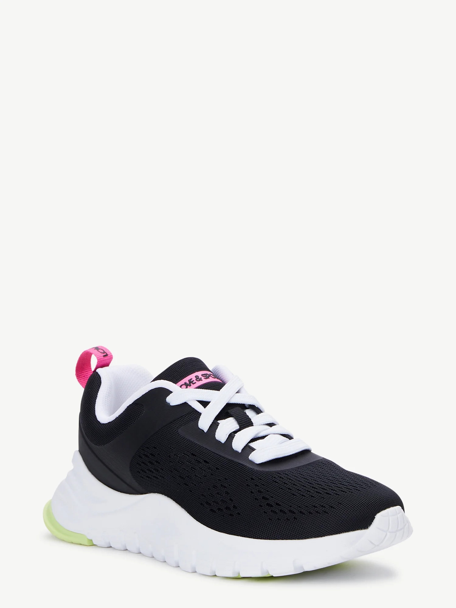 Love & Sports Women's Lace-Up Mesh Athletic Sneakers | Walmart (US)