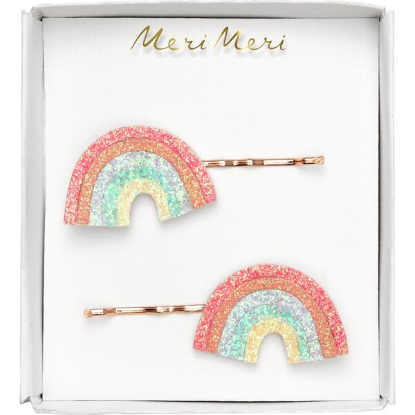 Glitter Rainbow Hair Slides | Maisonette