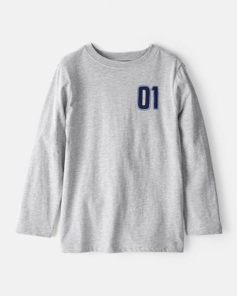 Grey - Boys Motorcycle Long-Sleeve Graphic Tee - Grey, Selected | Carter's Inc