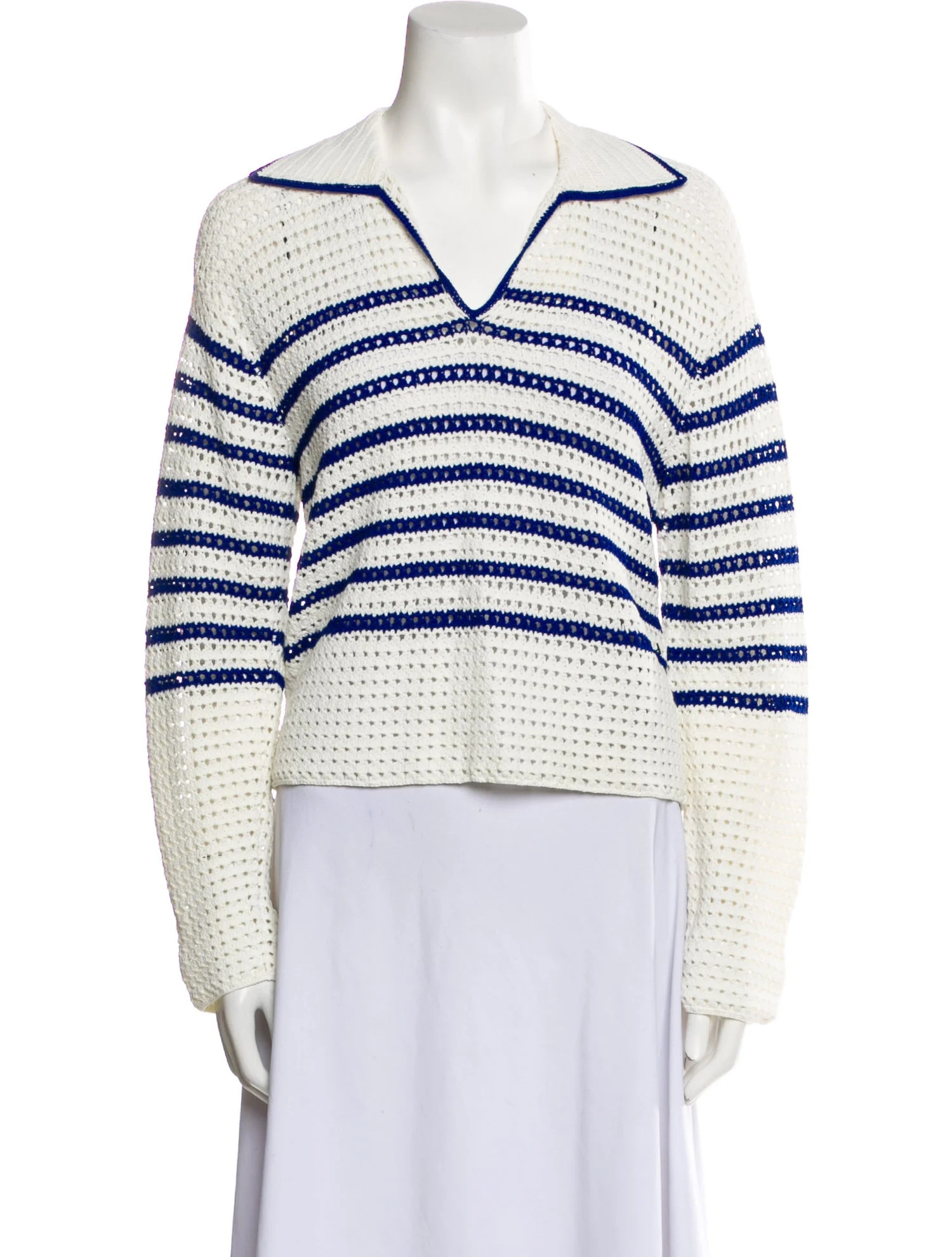 Striped V-Neck Sweater | The RealReal