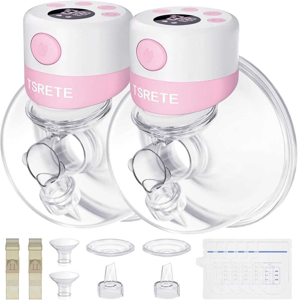 TSRETE Breast Pump, Double Wearable Breast Pump, Electric Hands-Free Breast Pumps with 2 Modes, 9... | Amazon (US)