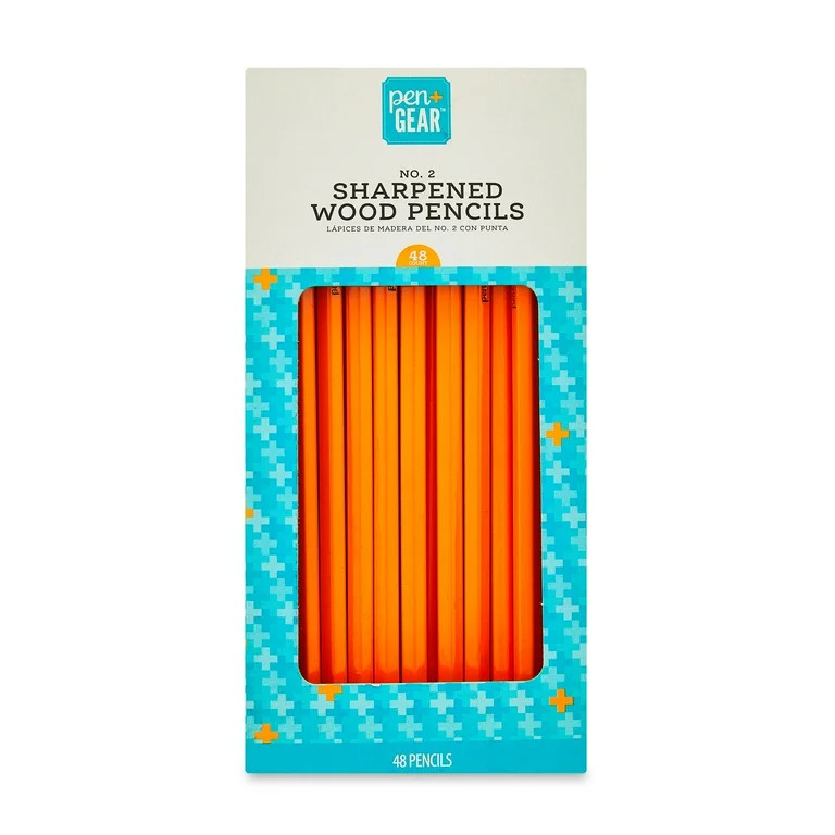 Pen + Gear No. 2 Wood Pencils, Sharpened, 48 Count | Walmart (US)