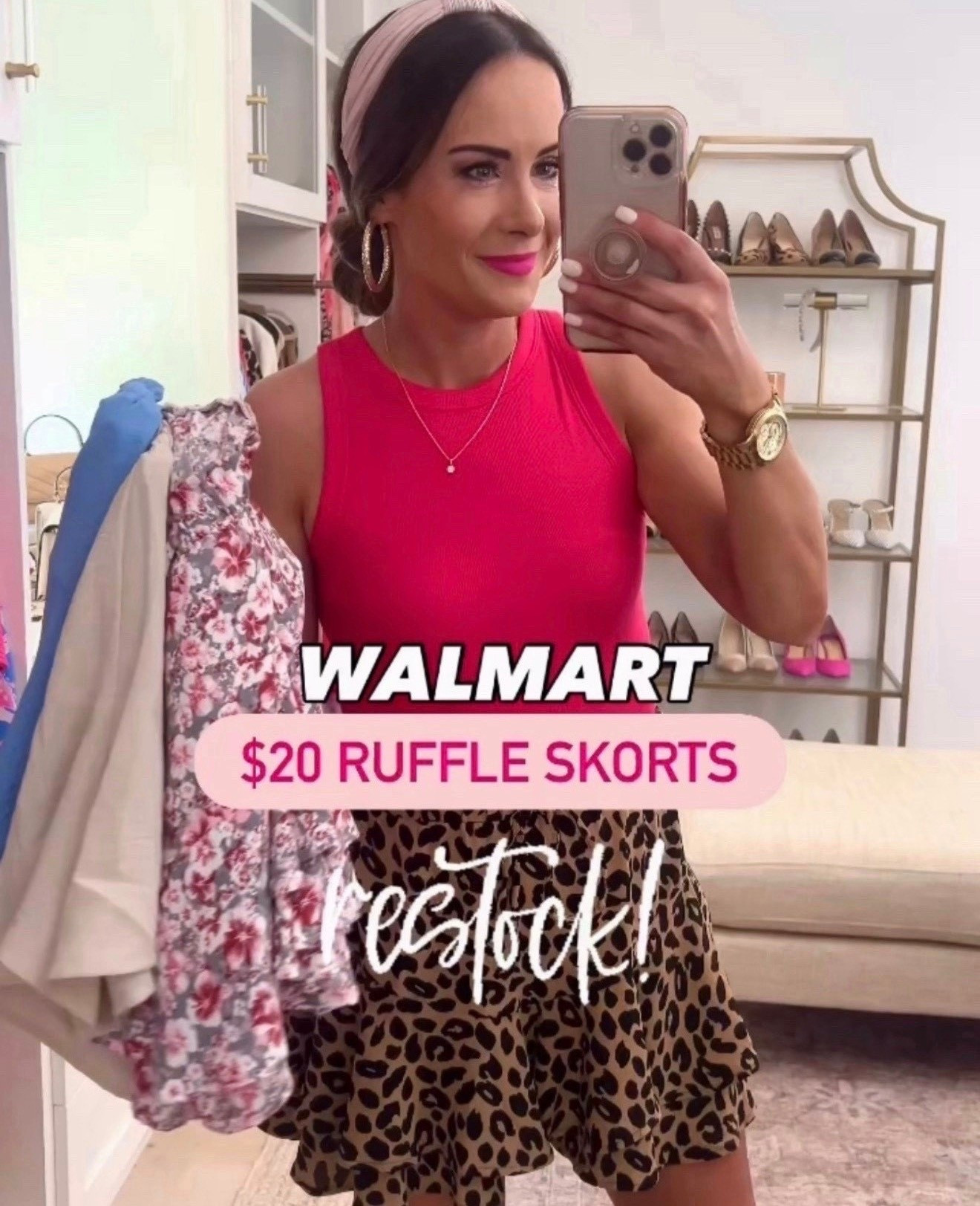 Scroll to shop! Cutest new ruffle skort back in stock! Wearing size S. Follow us for more! 