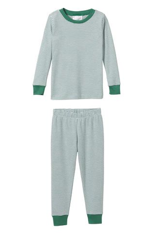 Kids Long-Long Set in Classic Green | Lake Pajamas