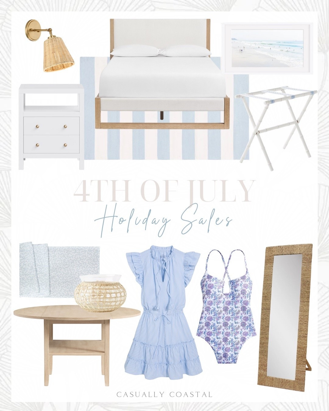 4th of July Holiday Sales

Coastal home decor, coastal rug, coats mirror, coastal dress, summer dress, coastal home, coastal swimsuit, coastal bathing suit, white nightstand, 2 drawer nightstand, bamboo luggage rack, coastal wall mirror, 62”x22” full length mirror, striped rug, blue and white rug, wayfair rug, j crew swimsuit, blue and white one piece swimsuit, vineyard vines dress, pottery barn bed, coastal bed, swing arm sconce, Etsy wall art, Etsy artwork, beach photography, coastal table linen, seagrass vase, drop leaf oval dining table, round dining table, wooden dining table, woven floor mirror, rope wall mirror 

#LTKSaleAlert #LTKFindsUnder100 #LTKHome