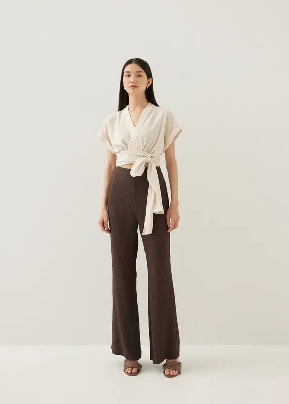 Emory Textured Flare Pants | Love, Bonito USA