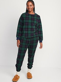 Matching Printed Microfleece Pajama Set for Women | Old Navy (US)