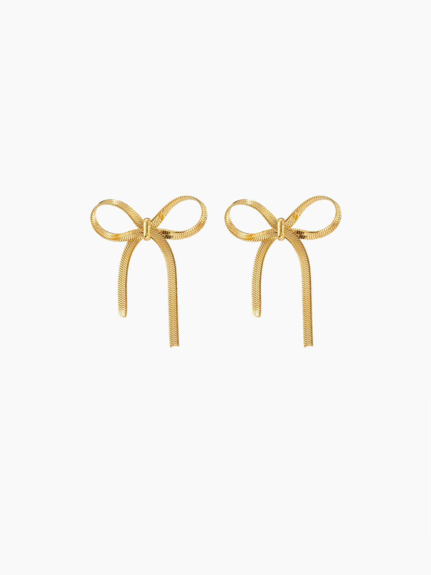 Stainless Steel 18K GOLD PLATED STAINLESS STEEL BOWKNOT STUD EARRINGS For Daily Casual Date Party... | Cider